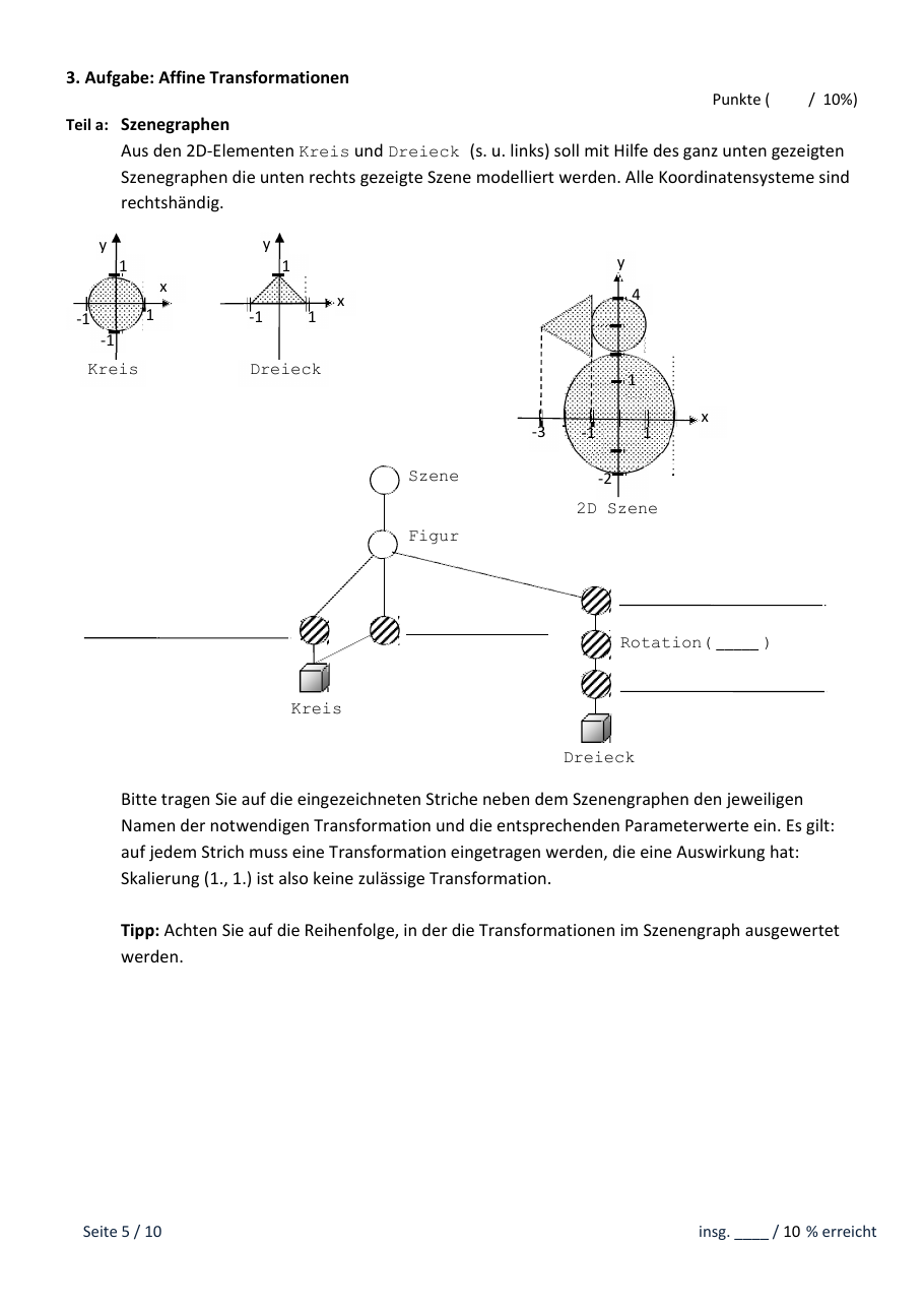 Aufgabe 3a: Szenegraph